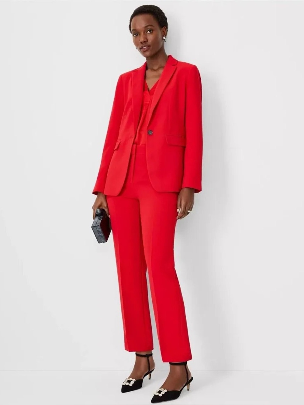 Ann Taylor Straight leg red pants 2